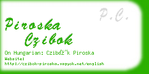 piroska czibok business card